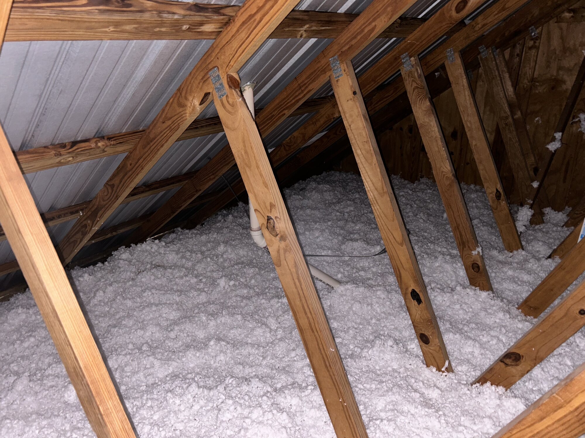 Attic insulation installation by Prater&rsquo;s Insulators